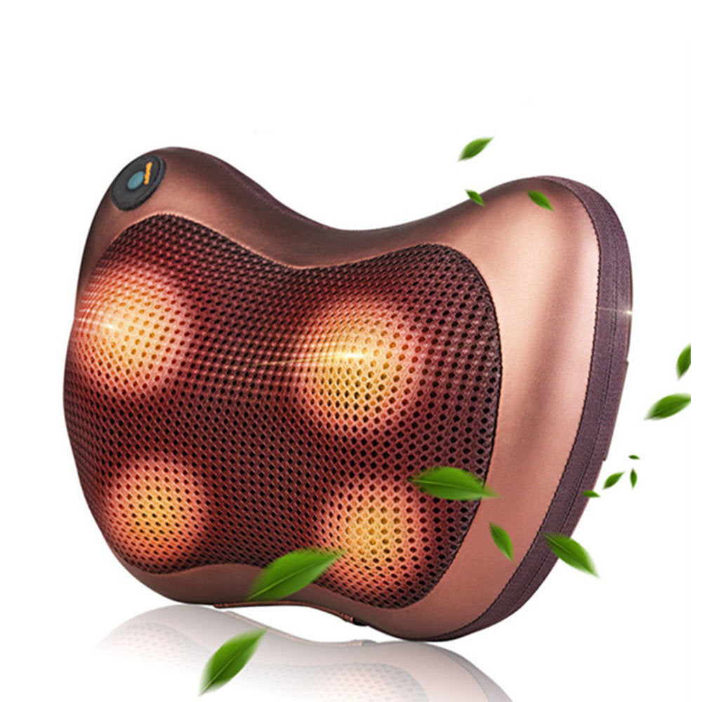 Car Head Massage Pillow Relax Vibrator Electric Shoulder Back Heating Kneading Infrared therapy shiatsu Neck Massager