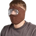 Windproof Anti Dust Full Face Masks Cycling Ski Breathable Masks Eye HD Anti Fog Goggles Hood Cover Winter Warm Hat Caps (black color)