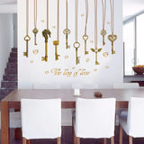 The Keys Of Love Wall Sticker SK-9115 Hanging Wall Paper PVC Removeable Wall Decor Wall Stickers size 60x90 sk9115