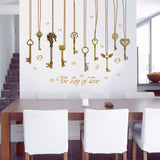 The Keys Of Love Wall Sticker SK-9115 Hanging Wall Paper PVC Removeable Wall Decor Wall Stickers