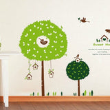Green Tree & Birds Wall Sticker For Kids Room Bedroom Living Room Wall Decor Decals Picture Mural Art Home Decoration Wallpaper - AliExpress 15
