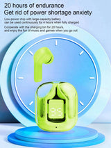 Air31 Earbuds Wireless Crystal Transparent body - Without Silicone Pouch ( random color )