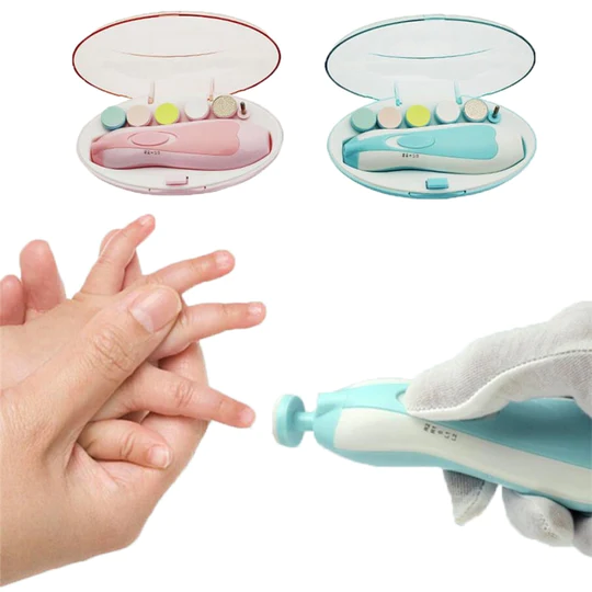 Electric Nail Clipper - Baby Nail Trimmer Clipper Set ( random color )