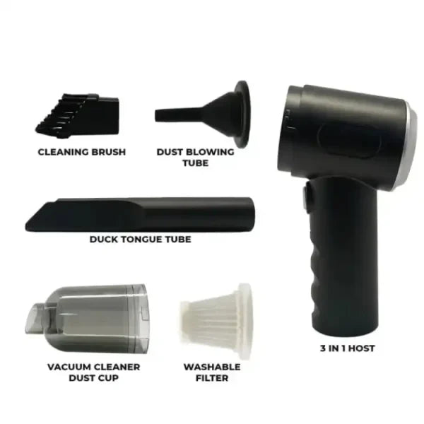 3 In 1 Portable Vacuum Cleaner Wireless Hand-held Cleaning For Car Home (As 228)