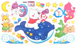 WoW Wall Stickers 60 cm Cartoon Dolphins and AnimalsXY Series Removable Sticker size 30x45 xy3010