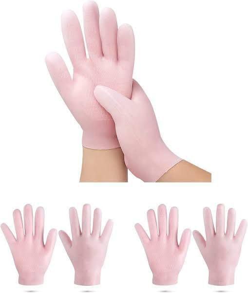 (Combo Pack - Hight Quality) Moisturizing Glove and Socks Set, Silicone Gel Spa  Socks For Dry Cracked Skin &amp; Silicone Jelly Socks Gel Moisturizing Socks Foot Care Protector