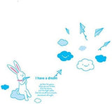 I have a dream Hand-Drawn style rabbit High quality DIY Decorate Wall Decal Sticker Decor for Kids Home Nursery Room for Children's Bedroom size 50x70 ay7038