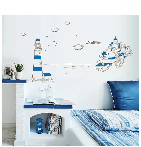 Generic Home-AY9185 Wall Sticker Bedroom Wall Stickers Background Wall Inspiration Art