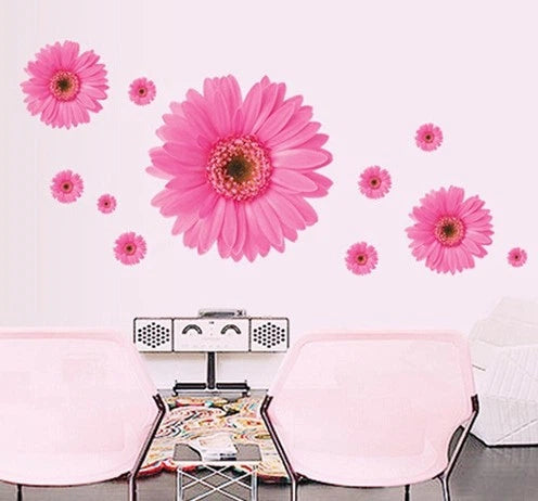 Wall Sticker Flowers Art Mural Decal Daisy Bedroom size  45x60cm  am022