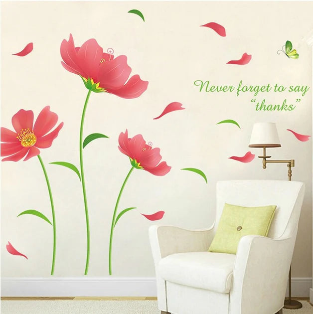 Wall Sticker Green Life Flowers XL8189