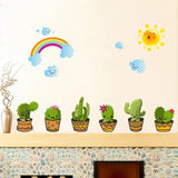 XH6216 CACTUS N RAINBOW RAINBOW CACTUS WALL STICKER 45X60 WALSTICKER
