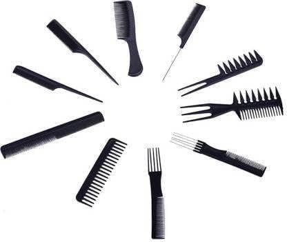 (10 Pcs) Multipurpose Salon Hair Styling Hairdressing hairdresser Barber Combs Professional Comb Kit