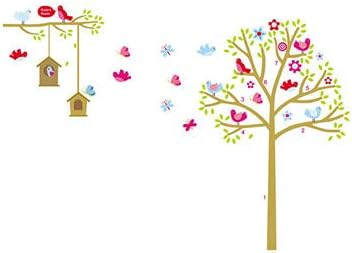 Kid's Tree with Birdcage Paper DIY Decals size 60x90 ay9097
