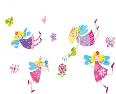 Wall Stickers, Durable Decals For Children Room, Nursery, Daycare and More (Fairies and size 60x90 jm8300