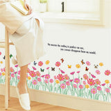 AY870 Little flowers Kids vinyl wall sticker for kids rooms home decor decals adesivos de parede stickers