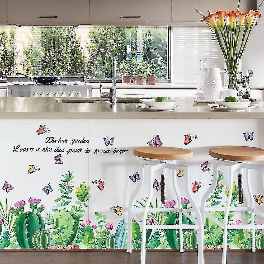 Cactus Plant Decals Wall Sticker Bedroom Bathroom Cabinet Wall Paste