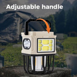 Solar Powered Hanging Camping Light – Dual Charging LED Lantern with USB Port & Hook Design