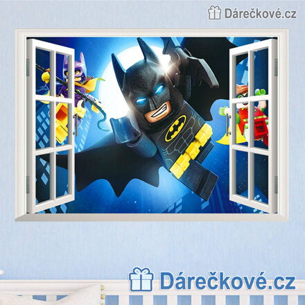 Batman in an open window wall sticker | size  70x50 cm  ncs14174