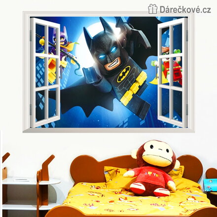 Batman in an open window wall sticker | size  70x50 cm  ncs14174