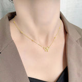 QCT-176 Knot Shape Ball Stainless Steel Necklace – Elegant Jewellery, Stylish Accessory for Women