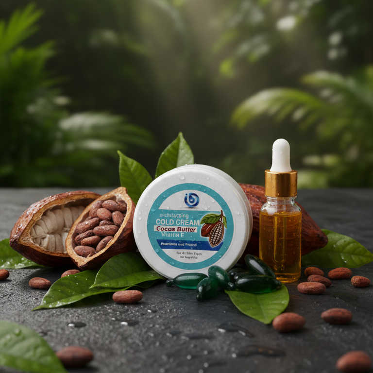 IB Moisturizing Cold Cream Cocoa Butter 200g (Original) – Deep Hydration, Nourishing Skin Softening Formula for Dry, Rough & Winter Skin | Daily Moisturizer with Cocoa Butter & Vitamin Enrichment