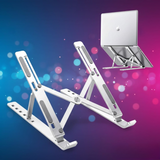 Speed X 18 Inch Biggest Height Heavy Duty Professional Laptop Stand Aluminium Alloy Creative Adjustable Folding Portable With Pouch Cover And 6 Angles Adjustable