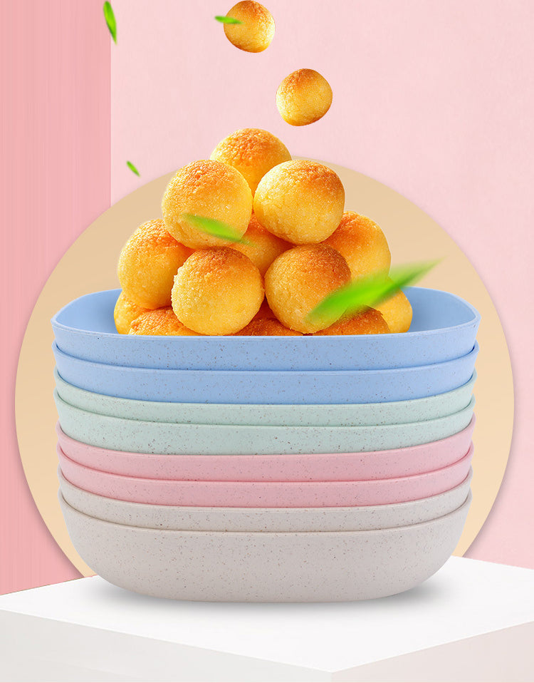 10pcs Plates Set With Holder (Random Colours)