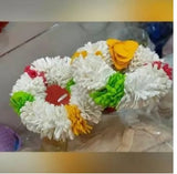 Artificial Gajra Flower kangan for Wedding Jewellery Reuseable White with Red Flower knfrwee3c-5