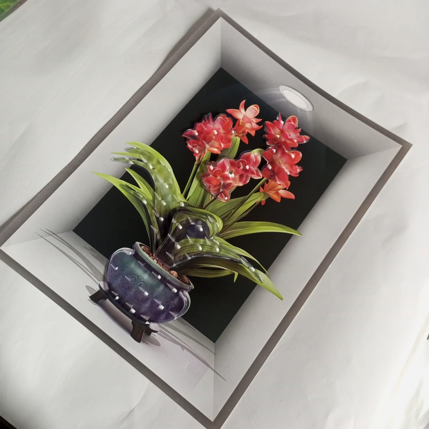 3D Aweosome flower Chinese Style Flower Classical Vase Wall Sticker