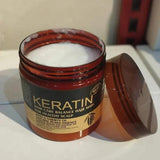 Professional Keratin Hair Repair Mask (300ml): Deep Conditioning Treatment for Frizzy, Damaged, and Chemically Treated Hair.
