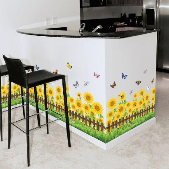 WALLSTICKER 50X70 SK7060 SUN FLOWER N GRASS