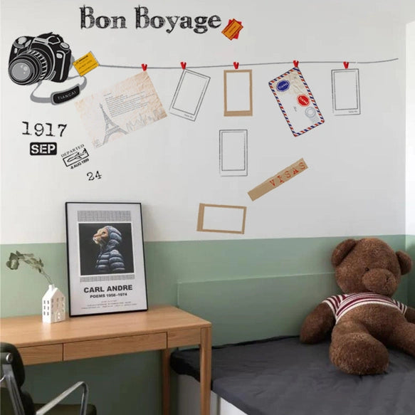 Wall Sticker SX16 Photo Camera Relaxing DIY Wallpaper Interior Sheet Removable Sticker Free Shipping size 50x70 dm570137