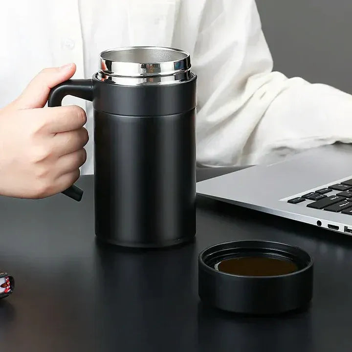 355ML Stainless Steel Coffee Cup – Double Wall Insulated, Leak-Proof, Reusable & Eco-Friendly Travel Mug for Hot & Cold Drinks (Random Color)