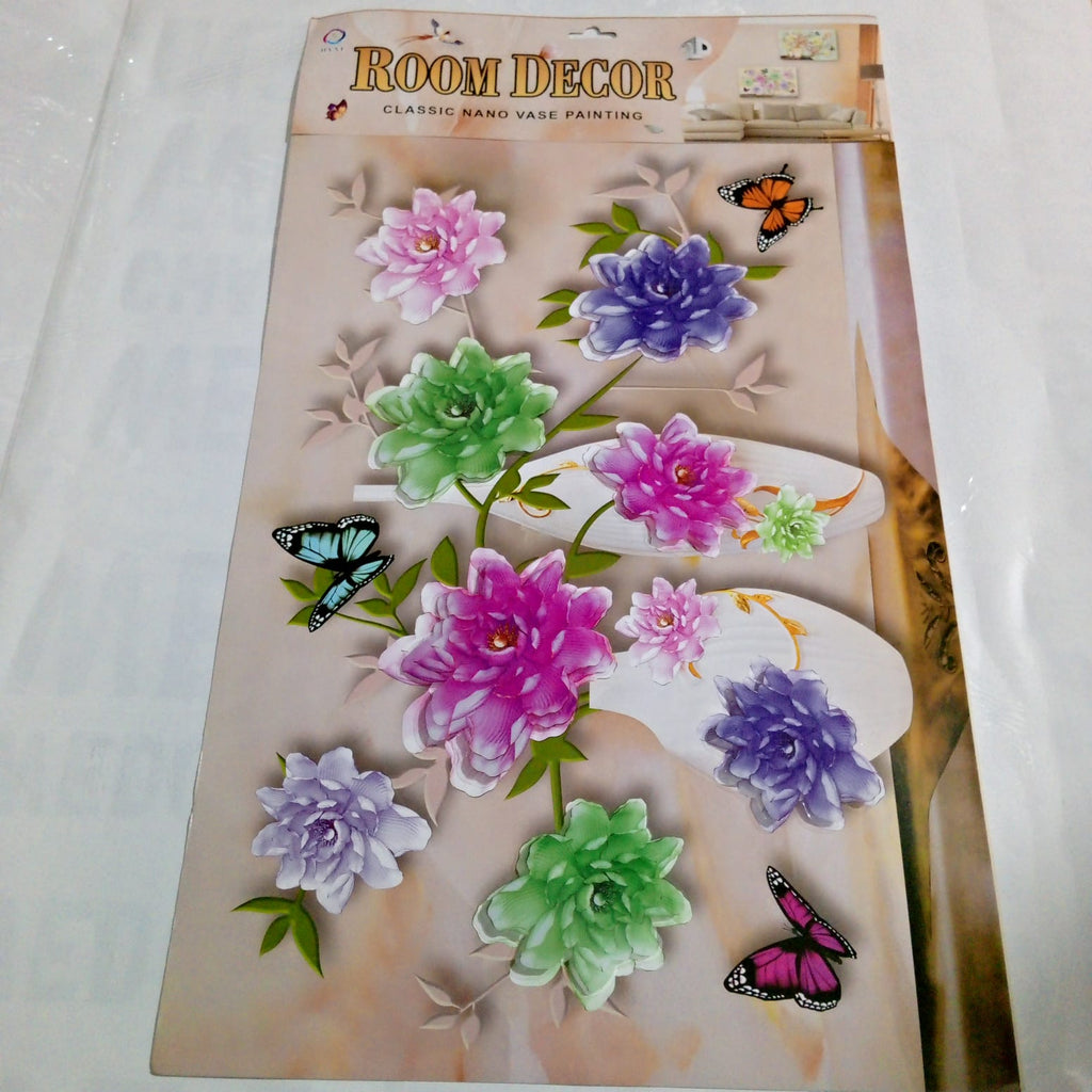 Room decor flower 3d wall sticker AND-8004