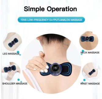 Mini Body Massager Pulse Neck Pain Relief EMS Butterfly Body Massager Men &amp; Women