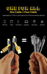Logilink 60W Fast Charging Data Cable | 4?in?1 Multi USB PD | 1000 mm Length
