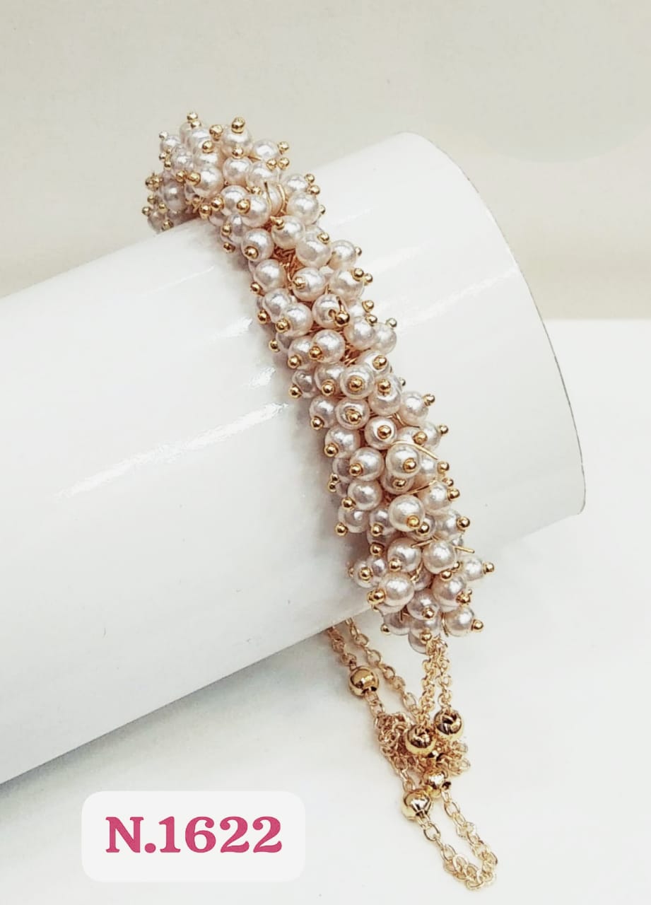 Adjustable New Design Gold Plated Stainless Steel Handcrafted Crystal Beaded StrandBracelet Women's Gifts