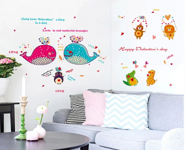 Dolphin and Fish Wall Stickers for Kids Rooms, Bathroom, Tile, Glass, Home Decorations, 5**