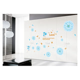 RemRemovable Wall Sticker-Beautiful Angels With Blue Flowersovable