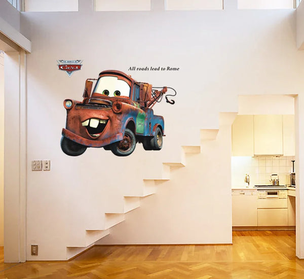 3D Broken Mater Truck Car For Boys Bedroom Self Adhesive Kids Room Wall sticker Ay9007