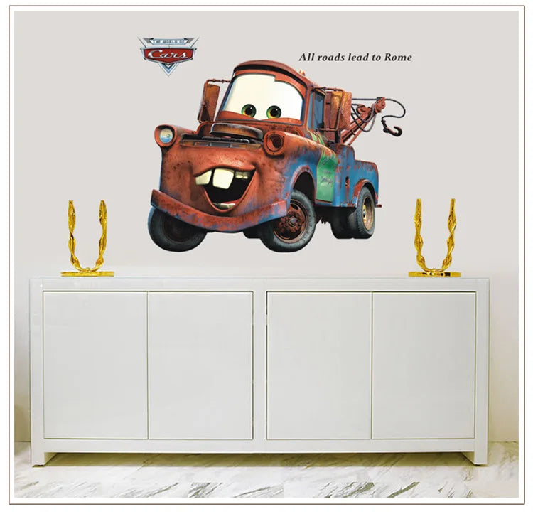 3D Broken Mater Truck Car For Boys Bedroom Self Adhesive Kids Room Wall sticker Ay9007