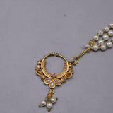 New Design Three line Nose Nath  Stylish bridal golden nose ring Nath For girls