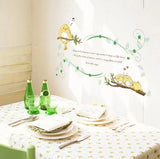 【WEJA】Cartoon bird stickers background stickers cute creative combination decorative painting DIY can remove wall stickers room deco size 50x70 mj7017