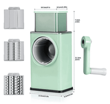Vegetable Cutter Multifunctional Manual Rotary Cheese Grater Shredder - Wider Hopper Round Mandolin Drum Slicer Cutter for Kitchen (random color )