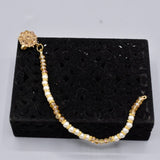 Ladies Indian Style Nose Nath Pearl Stone Line Chain