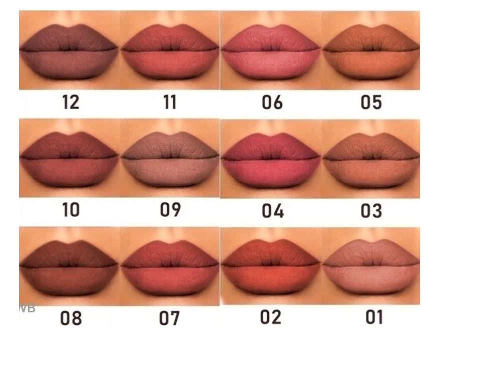 Miss Beauty Matte Lip Liner Pencil Set Waterproof