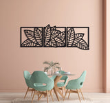 3D wooden 3 Piece Long Leaf Panels | Wall Hanging wooden Art | Wall art I Wall art for room decoration
