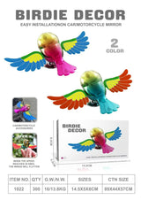 1Pc Fluttering Birdie Decor – Aerodynamand Motorcycle Mirrors ( random colouric Motion Accessory for Car )