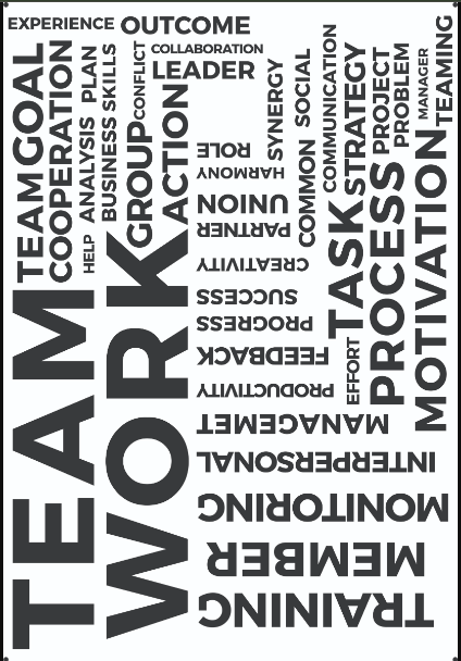 Wall Sticker Decal - Office Wall Vinyl Art Decor - Teamwork Decals Motivational Inspirational Quotes Sayings - Team Work