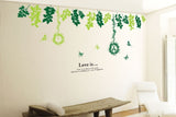 Wall Sticker Dream's Garden 60 x 90cm Wallpaper Sticker Rental OK Peel and Stick DIY Home Decor Interior Tree Bird Bird Cage Leaves Natural Scenery Landscape Living Room Spring Summer Free Shipping size 120x60cm  lc205